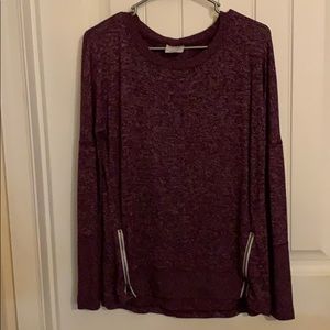 Burgundy Long Sleeve Top